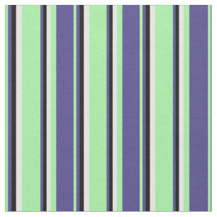 Blau, Schwarz, Weiß und Grün Stoff