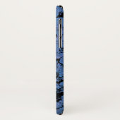 blau-schwarz-wirres Marmormuster Case-Mate iPhone Hülle (Hinten/Links)