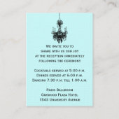 Blau, schwarze Kronleuchter-Verschlusskarte Begleitkarte (Rückseite)