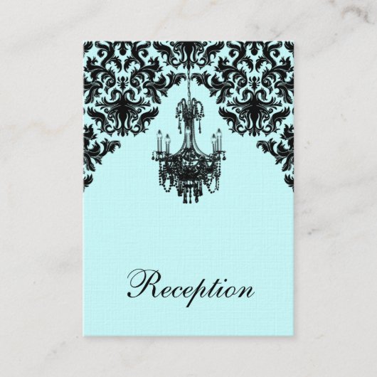 Blau, schwarze Kronleuchter-Verschlusskarte Begleitkarte (Vorderseite)