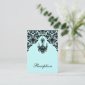 Blau, schwarze Kronleuchter-Verschlusskarte Begleitkarte (Stehend Vorderseite)