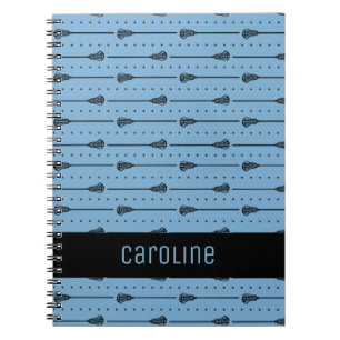 Blau-schwarze Sticks und Muster gepunkteter Linien Notizblock