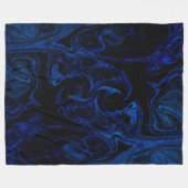 Blau Schwarze Wirbel Abstrakte Rauchige Kühle Fleecedecke (Vorderseite (Horizontal))