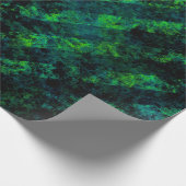 Blau schwarzer grüner gestreifter Hintergrund mit Geschenkpapier (Ecke)