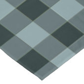 Blau-schwarzes Gingham-Karomuster Tischdecke (Schrägansicht)