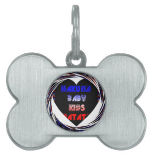 Blau Schwarzes Hakuna Matata Baby Kinder Design.pn Tiermarke