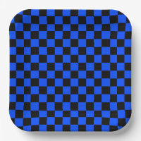 Blau-schwarzes Schachbrettmuster