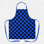 Blau-schwarzes Schachbrettmuster Schürze (Vorderseite)