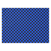 Blau-schwarzes Schachbrettmuster Tischdecke (Vorderseite (Horizontal))