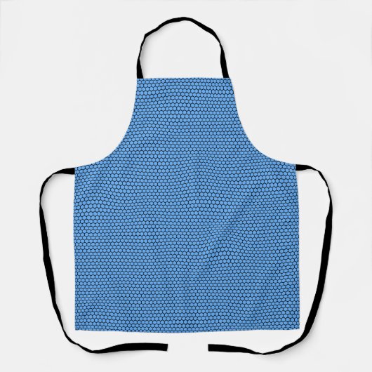 Blau Schwarzes Sechseckmuster Schürze (Vorderseite)
