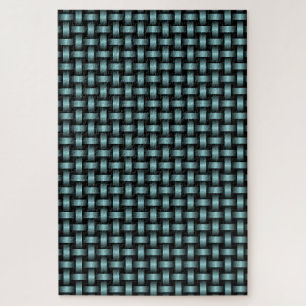 Blau Schwarzes Webmuster Puzzle