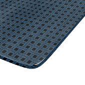 Blau Schwarzes Webmuster Schneidebrett (Ecke)