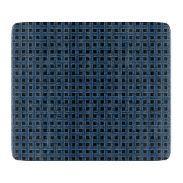 Blau Schwarzes Webmuster Schneidebrett