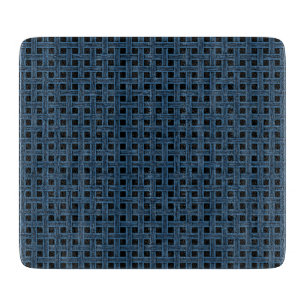 Blau Schwarzes Webmuster Schneidebrett