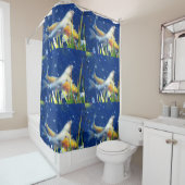 Blau schwimmen duschvorhang (Beispiel)