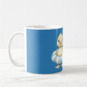 Blau Sei Glücklich Gelbe Ente Kaffeetasse (Links)