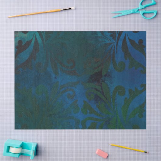 blau seidenpapier (Basteln)