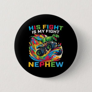 Blau Sein Kampf ist mein Kampf Autismus Neffe T Re Button