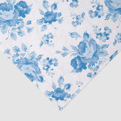 Blau,Shabby Chic,Rose,viktorianisch,Muster,elegant Seidenpapier (Ausschnitt)