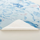 Blau Sherpadecke (3/4)