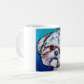 Blau Shih Tzu Kaffeetasse (Vorderseite Links)