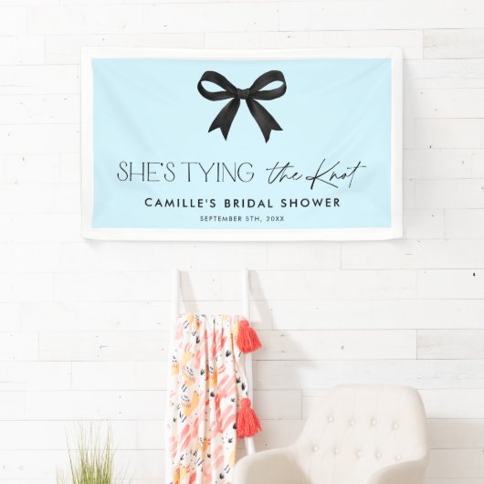 Blau sie bindet das Brautparty des Knochenkuchens Banner (Insitu)