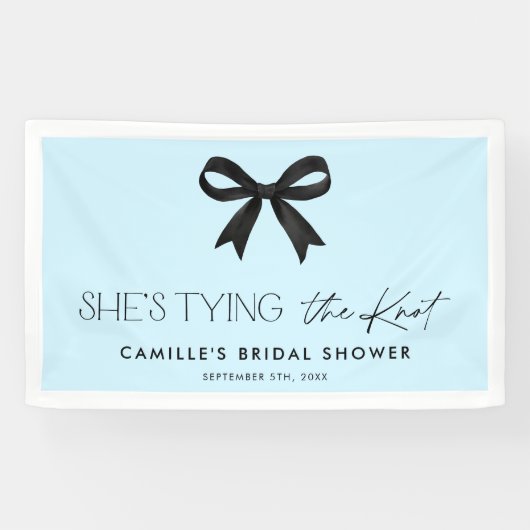 Blau sie bindet das Brautparty des Knochenkuchens Banner (Horizontal)