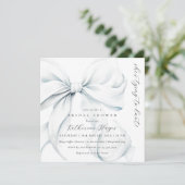 Blau Sie bindet das Brautparty des Knochenkuchens Einladung (Stehend Vorderseite)