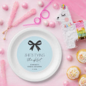 Blau sie bindet den Polterabend des Knotens Bow Pappteller (Party)