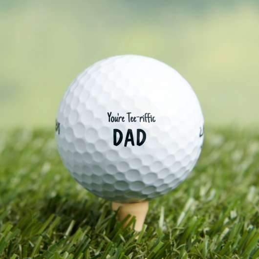 Blau Sie sind tee-riffic Papa Text Golfball (Insitu T-Shirt)