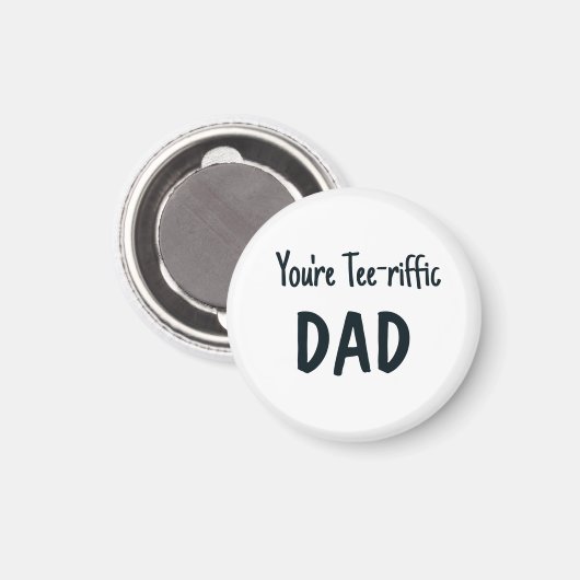 Blau Sie sind tee-riffic Papa Text Magnet (Vorderseite/Rückseite)