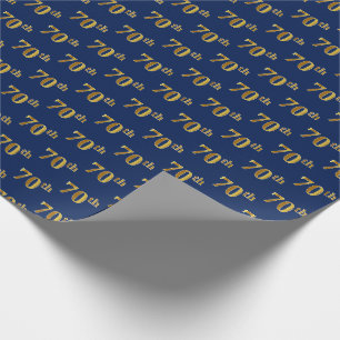 Blau, (siebzigstes) Ereignis des Imitat-Gold70. Geschenkpapier