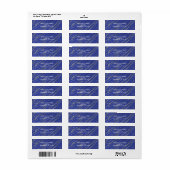 Blau & Silber Modernes Glam Marmorstreifen Party (Vorne)