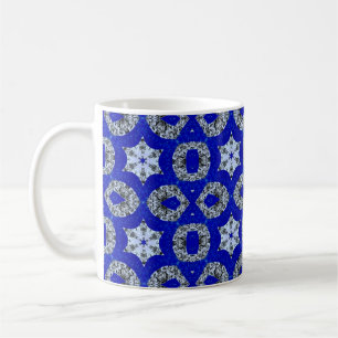 blau-silber-psychedelisches Muster Kaffeetasse