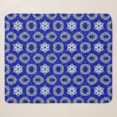 blau-silber-psychedelisches Muster Sherpadecke (Vorderseite (Horizontal))