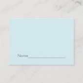 Blau & Silber Schneeflocke Wie groß ist Mama's Bau Platzkarte (Rückseite)