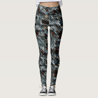 Blau-, Silber-u. Brown-Farbmeerjungfrau-Skalen Leggings