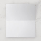 Blau | Silber | White Simple Elegante Platzkarten (Innenseite Aufgefaltet)