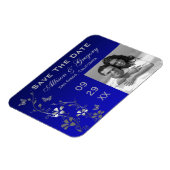 Blau, Silberschmetterlingsflora Rett Date Magnet (Linke Seite)