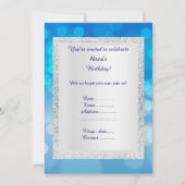 BLAU Silver Classic PARTY EINLADUNG (Vorderseite)