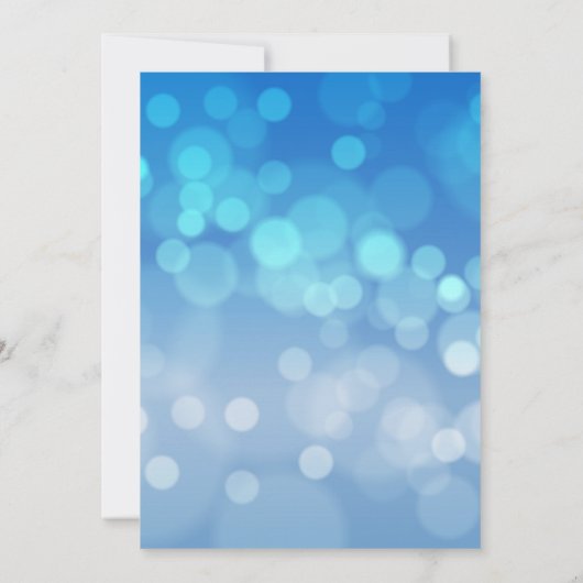 BLAU Silver Classic PARTY EINLADUNG (Rückseite)