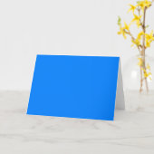 Blau-Solid-Farbe angepasst Karte (Gelbe Blume)