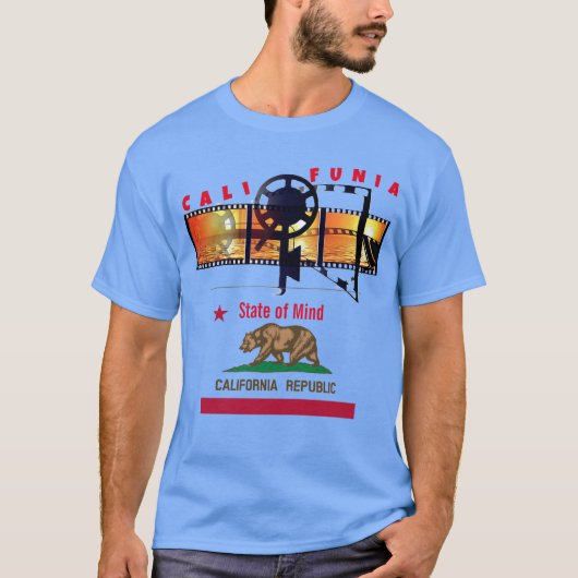 (Blau) Spaß in Kalifornien T-Shirt (Vorderseite)