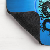 Blau sprengte chinesischen Drachen Mousepad (Ecke)