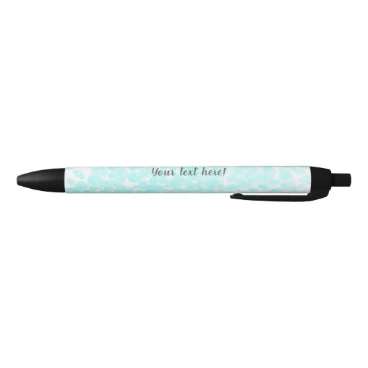 Blau sprudelt personalisierter Stift (Unterseite)
