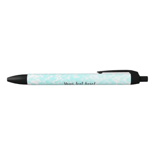 Blau sprudelt personalisierter Stift (Oberseite)