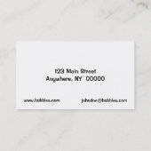 Blau sprudelt Visitenkarte (Rückseite)