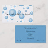 Blau sprudelt Visitenkarte-Schablone Visitenkarte (Vorne/Hinten)