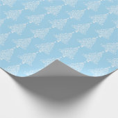 Blau| Star Bright Christmas Tree Wrapping Paper Geschenkpapier (Ecke)