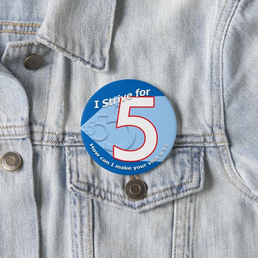 Blau - streben Sie 5 Knöpfe an Button (Beispiel)